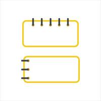 Two yellow notepad icons are presented vector