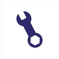 A wrench icon on a white background vector