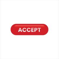 Accept button red button accept button red button accept button red button accept button red button accept button red vector