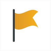 A yellow flag with black border on a white background vector