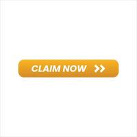 Claim now button on white background vector