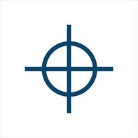 A crosshair icon on a white background vector