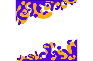 Frame with Liquid Wave Decorations vector