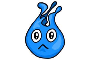 Funny and Cute Water Drop Character vector