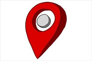 GPS Marker Icon for Navigation vector