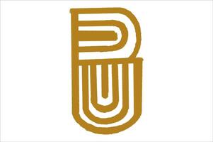 Simple and Clean B Logo Design vector