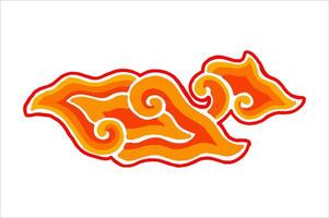 Mega Mendung Batik Design from Cirebon vector