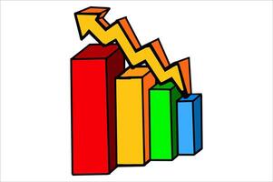 Business Data Table Chart UP vector