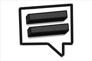 Social Media Conversation Button Icons vector