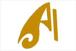 Simple Initial A Logo vector
