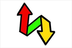 Up and Down Directional Arrow Icon Collection vector