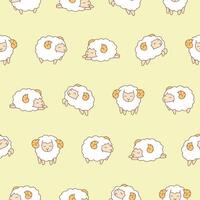 Sheep Seamless Pattern Background for Print Fabric Surface Fashion Wrapping vector