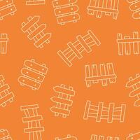 Outline Fence Seamless Pattern Background for Surface Print Fabric Fashion Wrapping vector