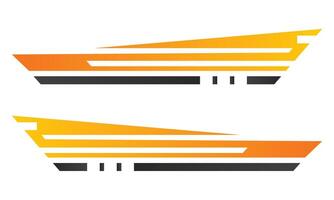 Two orange and black ships on white background vector
