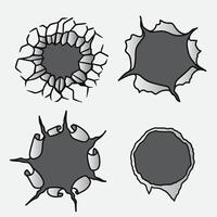 set of hole good for sticker, background, badge, border, element design, etc vector