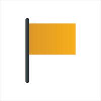 Yellow flag icon on white background vector