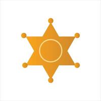 A sheriff star icon on a white background vector