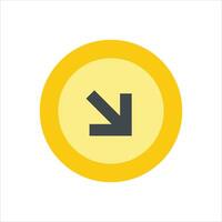 A yellow circle with an arrow pointing to the right vector