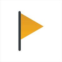 A yellow flag on a white background vector