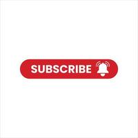 Subscribe button with red and white background vector