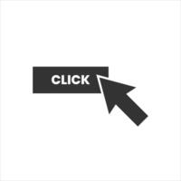 Click button icon on white background illustration vector