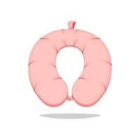 Travel pillow isolated on white background. vector