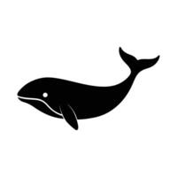 a black and white whale icon on a white background vector