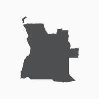 State borders of country Angola. Angolan border. Angola map. vector