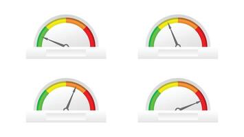 gauge level measuring indicator set isolated on white background vector