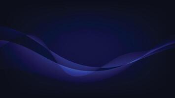 abstract blue background with flowing graphic wave line decoration vector