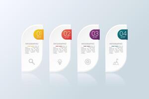 Four option infographic template vector