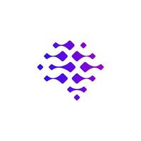 dots connected technology inspired logo, abstract pattern vector