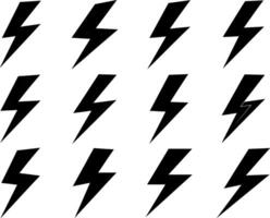 Lightning Bolt Icons vector