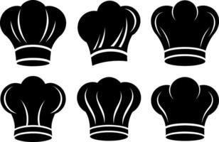 set of different types of chef hat vector