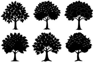 guava Tree ,black color silhouette vector