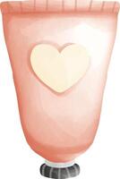 mini heart hand cream vector