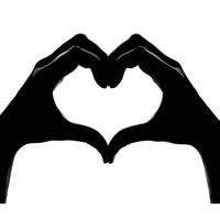 Love Symbol Hand Gesture Silhouette vector