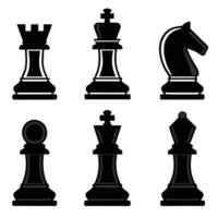 Silhouette Set of Chess Figures for Elegant Designs vector