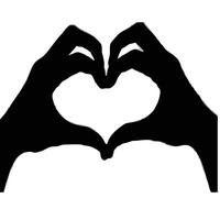 Silhouette of a Hand Making a Heart Shape vector