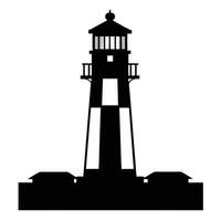 Maritime Lighthouse Silhouette Graphics vector