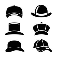 Silhouette Pack of Unique Hats vector