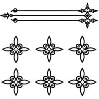 Swirl and Curve Line Dividers Set vector