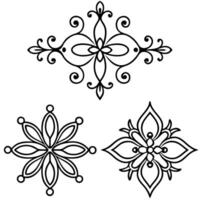 Black Graphic Line Separators Set vector
