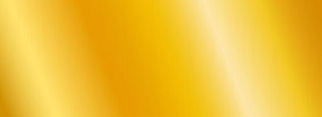 Golden metallic gradient texture. Gold metal foil background. Shiny polished yellow sheet for label, plate, plaque, sign, tag, print, banner. Slanted textured material surface.