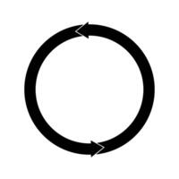 Black Recycle Symbol icon vector