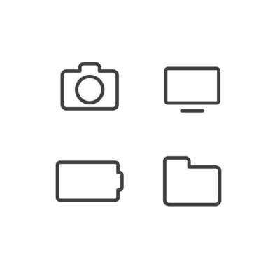 Trendy web icons isolated on white background.