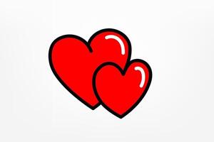 Seech clouds with hearts. doodle illustration vector