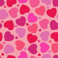 Simple seamless pattern with red and pink hearts. graphics. vector