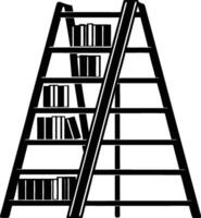 Ladder Shelf Silhouette Illustration Modern Furniture Design vector