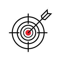 Target icon logo design template isolated illustration vector